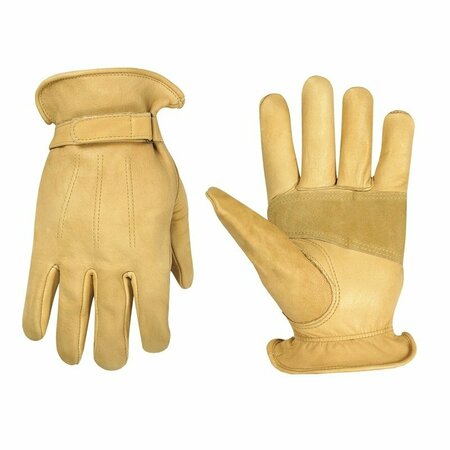 CUSTOM LEATHERCRAFT Driver Gloves Yellow Xl 2058X